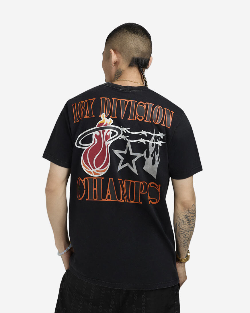 NBA Tシャツ Shop Mitchell Ness NBA Heat Titles Tee SS8919-MHEBLCK black