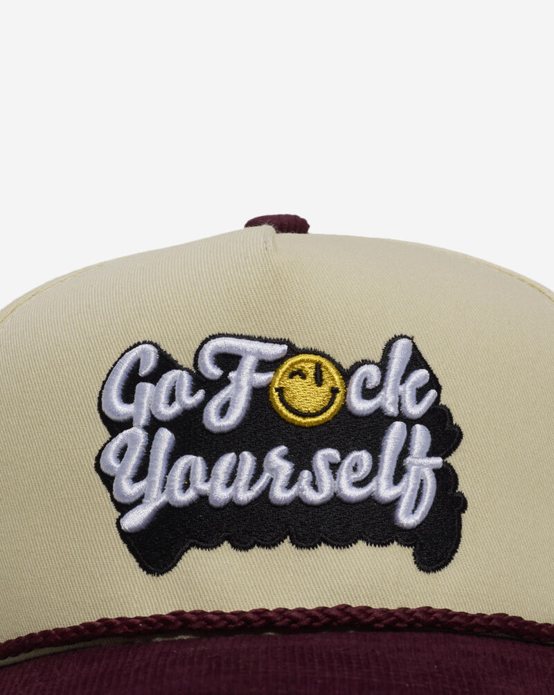 Field Grade Go F Yourself Twill Corduroy Trucker Hat 1005104 cream 2
