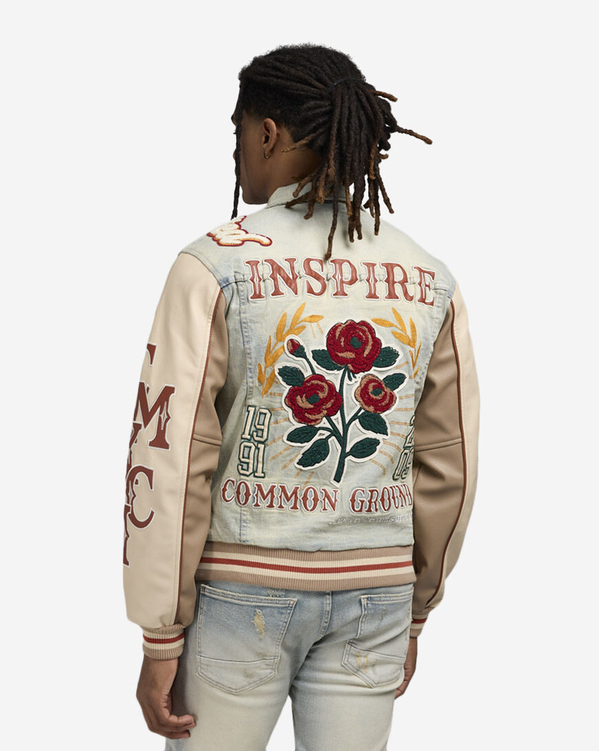 Shop Smoke Rise Vintage Rip Repair Denim Jacket JJ24108SNZ
