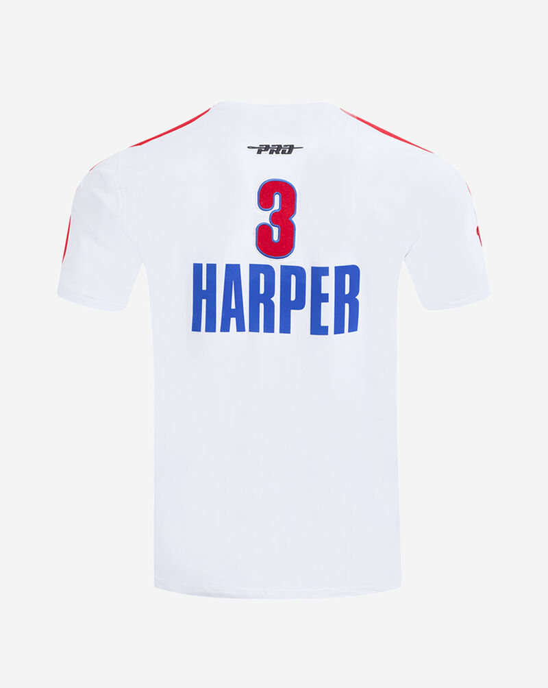 PRO STANDARD Phillies Bryce Harper #3 Short Sleeve Classic Striped Tee LPH1315408-WHR White 3