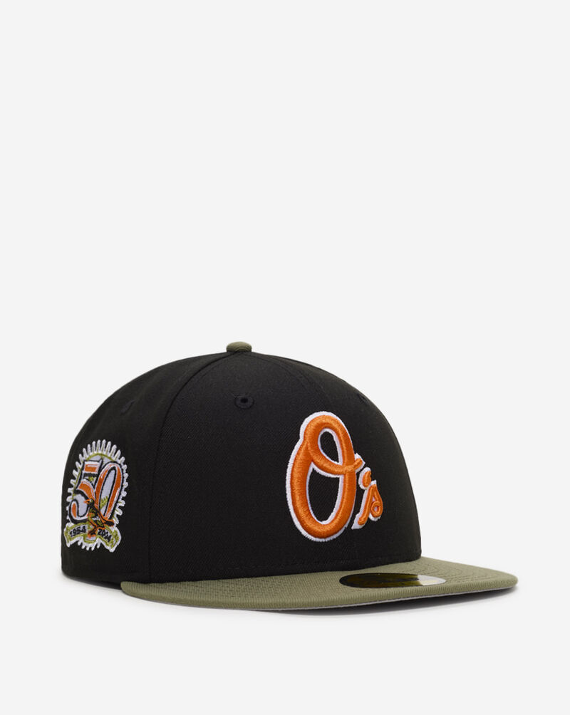 New Era 59Fifty Baltimore Orioles Green Bark Fitted Hat 70948477 Black 1