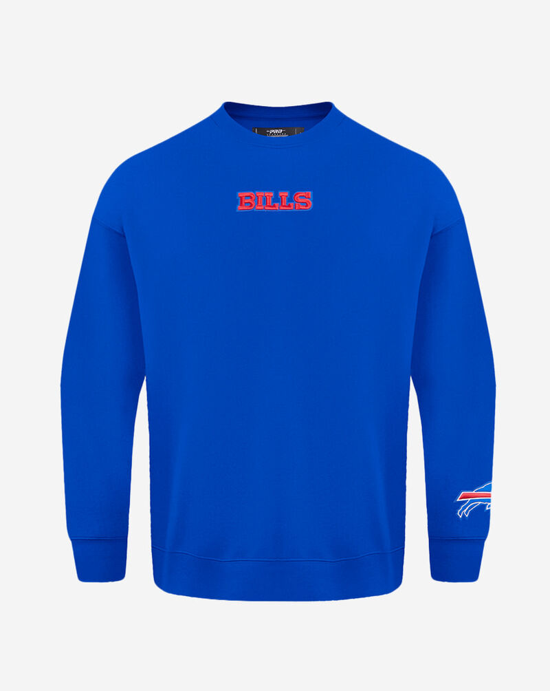 PRO STANDARD Buffalo Bills Wingspam Drop Shoulder  Fleece Crewneck FBB5410473-RYB Blue 1