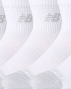 New Balance Active Quarter Socks 6 Pack LAS65202WT White 2