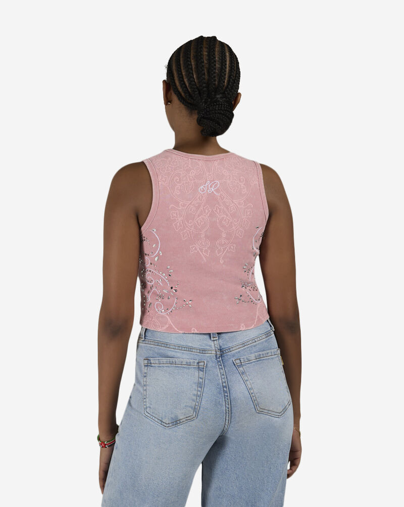 Smoke Rise Mineral Wash Rib Tank RKT26S453SN-VINTAGEROSE Pink 2