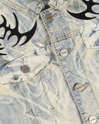 Smoke Rise Flocked Thorn Heart Denim Jacket RJJ26S401SN-SEVILLEBLUE Blue 2