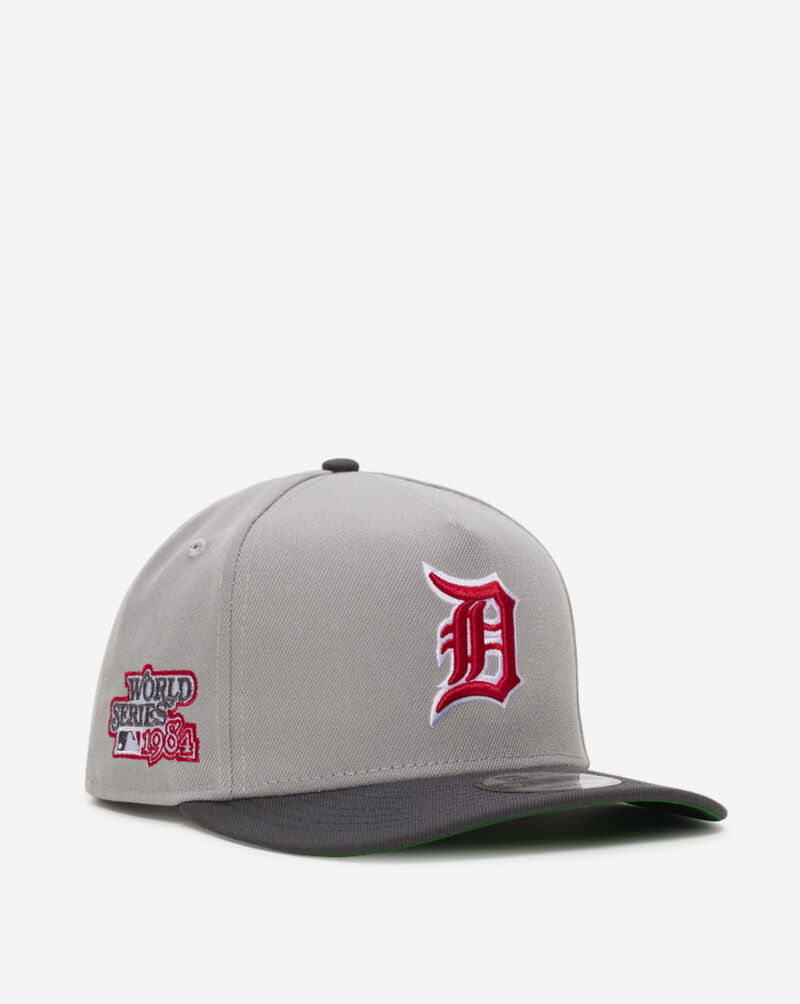 New Era 9Fifty Detroit Tigers A-Frame Graphite Red Snapback Hat 70886290 Grey 1