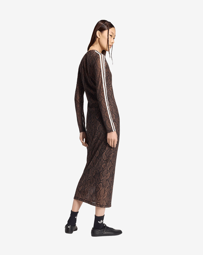 adidas Snake Print Maxi Dress KX1892 Brown 2