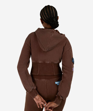 Full Zip Fleece Corset Hoodie