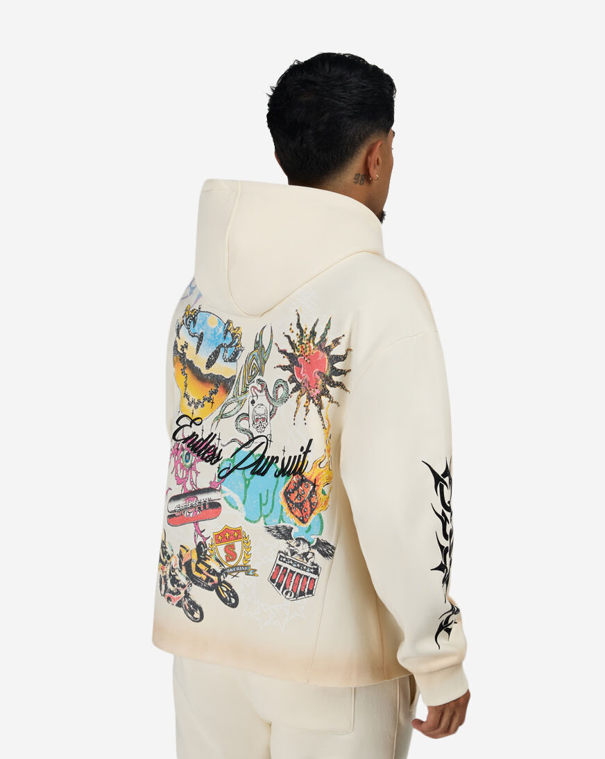 トップス dinoworks Paris hoodie Shop Smoke Rise Endless Pursuit Studded Hoodie FO26F542SN-DOV