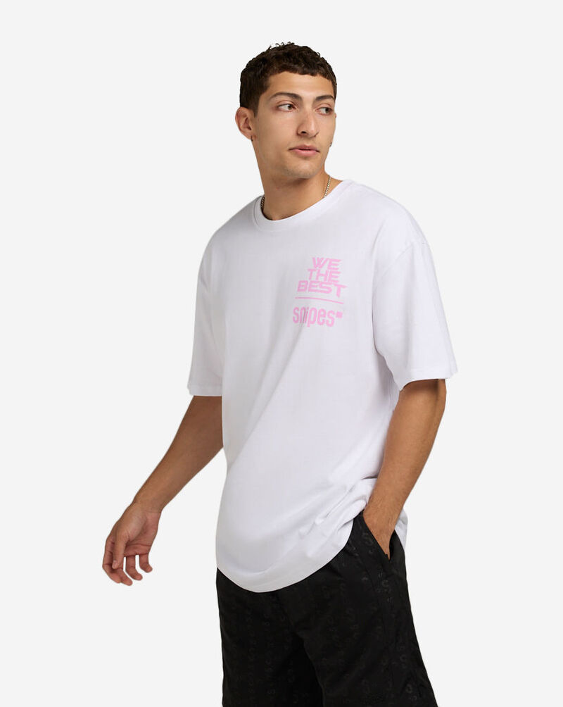 WE THE BEST Mens We The Best Tee  WTB102-WHPK White 1