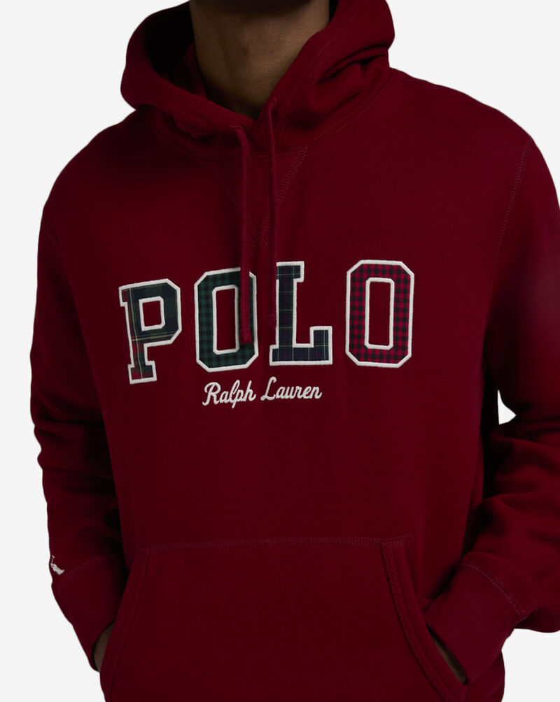 Polo Ralph Lauren The RL Fleece Plaid-Logo Hoodie 710981771005-RED Red 3