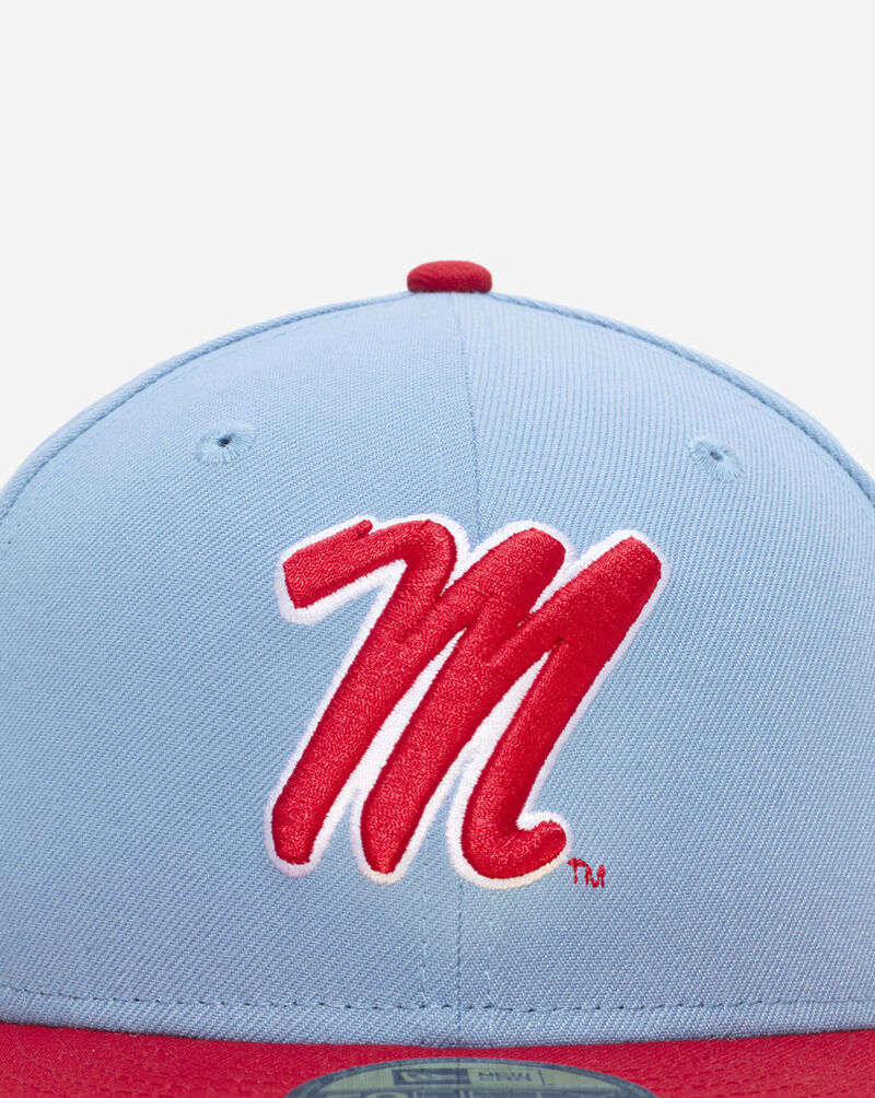 New Era 59Fifty Ole Miss Logo Fitted Hat 70659455 Blue 2