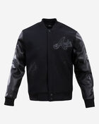 Atlanta Braves Triple Black Wool Varsity Jacket