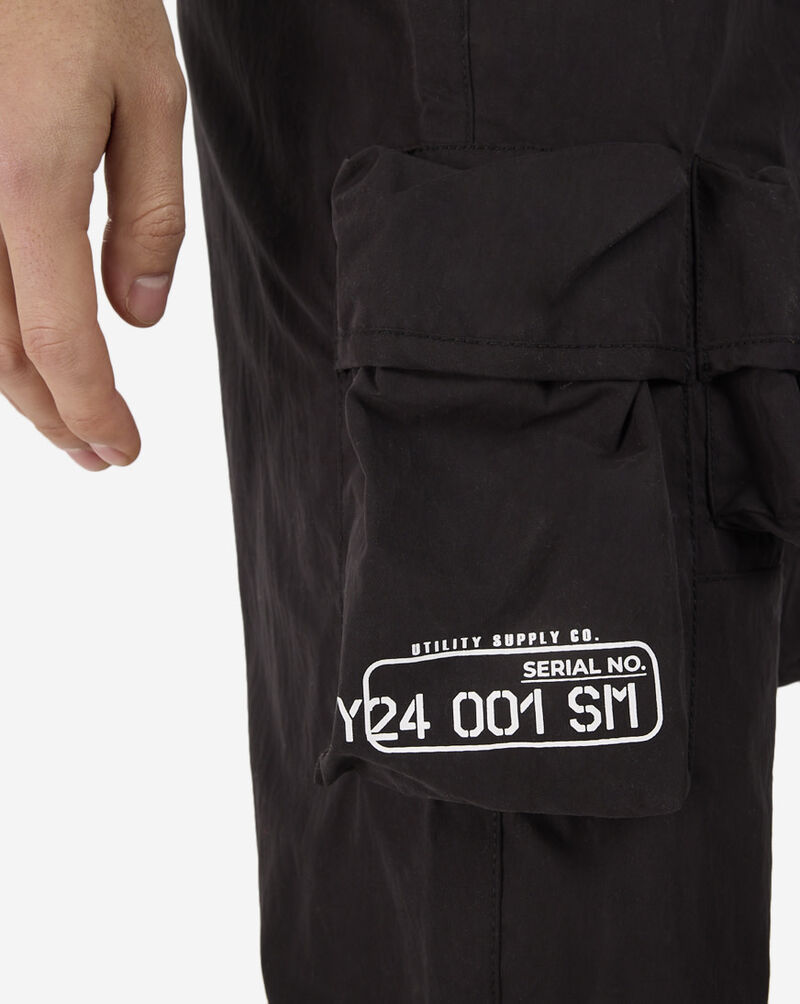 Smoke Rise Brushed Utility Nylon Cargo Pants WP24181SN-BLK Black 3