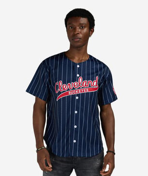 Cleveland Buckeyes Jos&eacute; Ram&iacute;rez Authentic Batting Practice Pinstripes Jersey