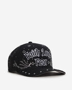 Field Grade Faith Love Fear Full Wool Acrylic Trucker Hat 1006397 Black 1