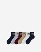 Polo Ralph Lauren 6Pk Classic Varsity Quarter Socks (L) 824592PK3-991 Multi 1