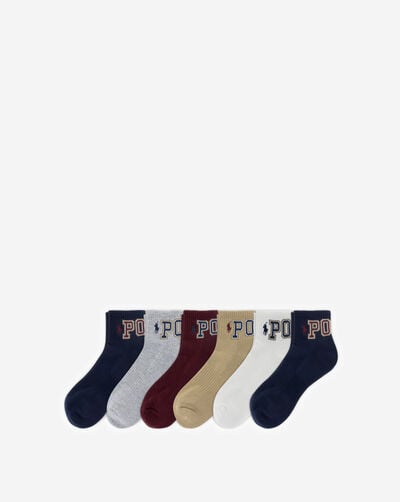6Pk Classic Varsity Quarter Socks (L)