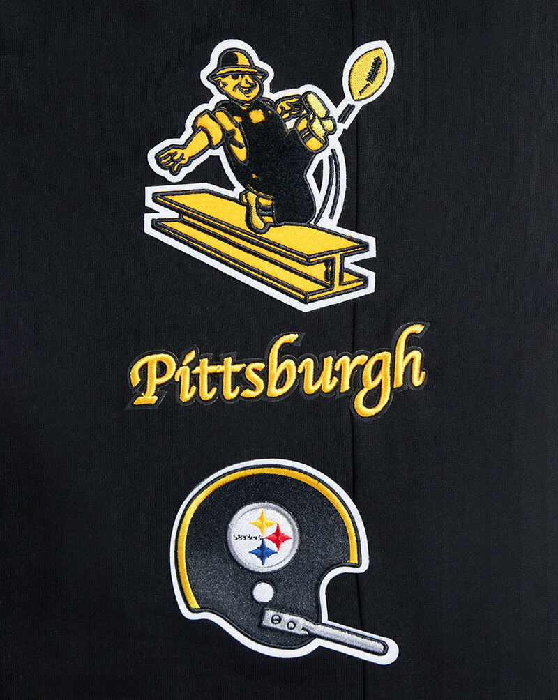 PRO STANDARD Pittsburgh Steelers Retro  Fleece Sweatpant FPS443537-BYE Black 2