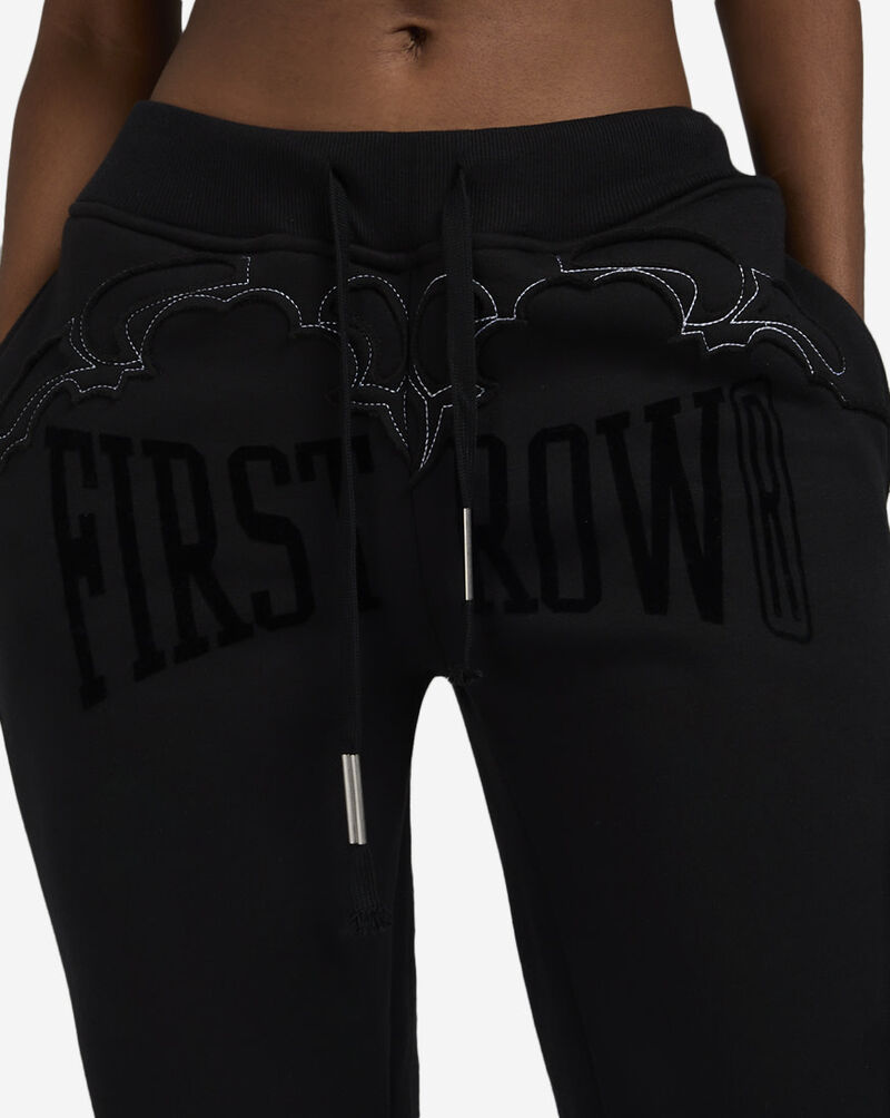 First Row Western Fleece Wide Leg Sweatpants FRLB2478S-BLK Black 3