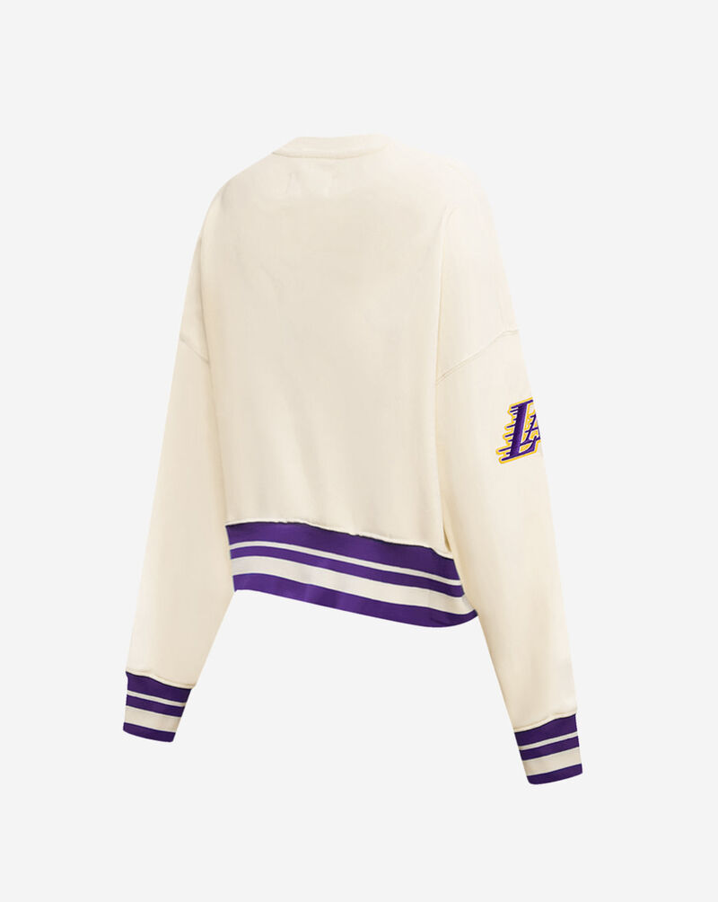 PRO STANDARD Los Angeles Lakers Retro Classic Fleece Crewneck BLLC56215-EPU cream 3