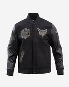 Black and Gold Charlotte Hornets Varsity Jacket