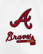 PRO STANDARD Atlanta Braves Classic Cropped Pullover Hoodie LABC34341-WHT White 2