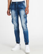 Cargo Drawstring Knit Jeans