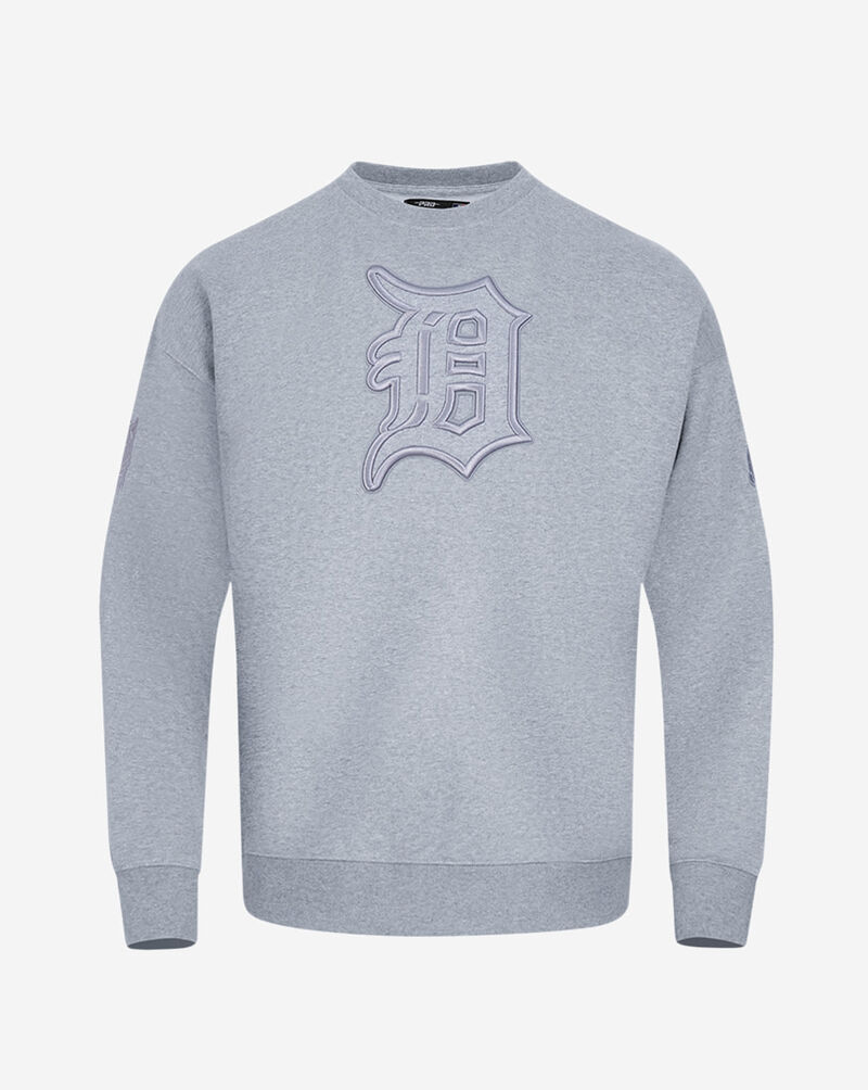 PRO STANDARD Detroit Tigers Neutral Drop Shoulder Fleece Crewneck  LDT537629-DHG Grey 1