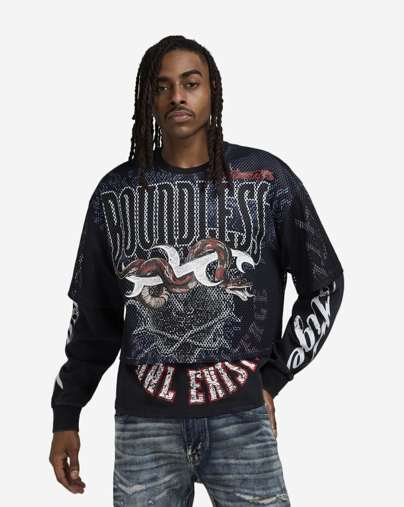 Smoke Rise Boundless Mesh Long Sleeve Top KT25672SNZ-BLK Black 1