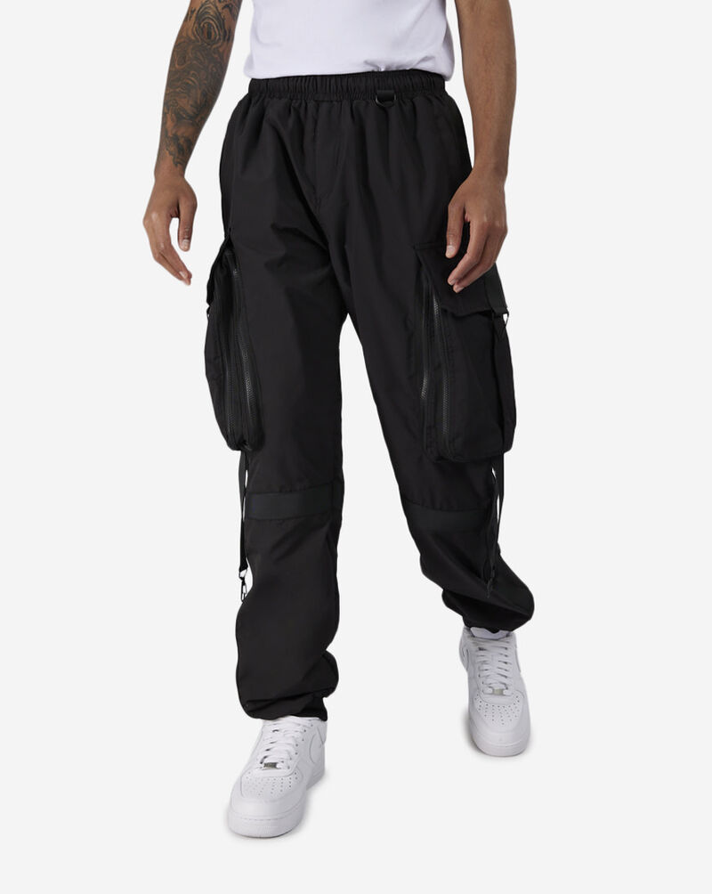 Decibel Nylon Cargo Pants DECWB419-BLK Black 1