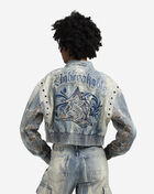 Smoke Rise Denim Bomber Jacket AJ25703SNZ-IB Blue 2