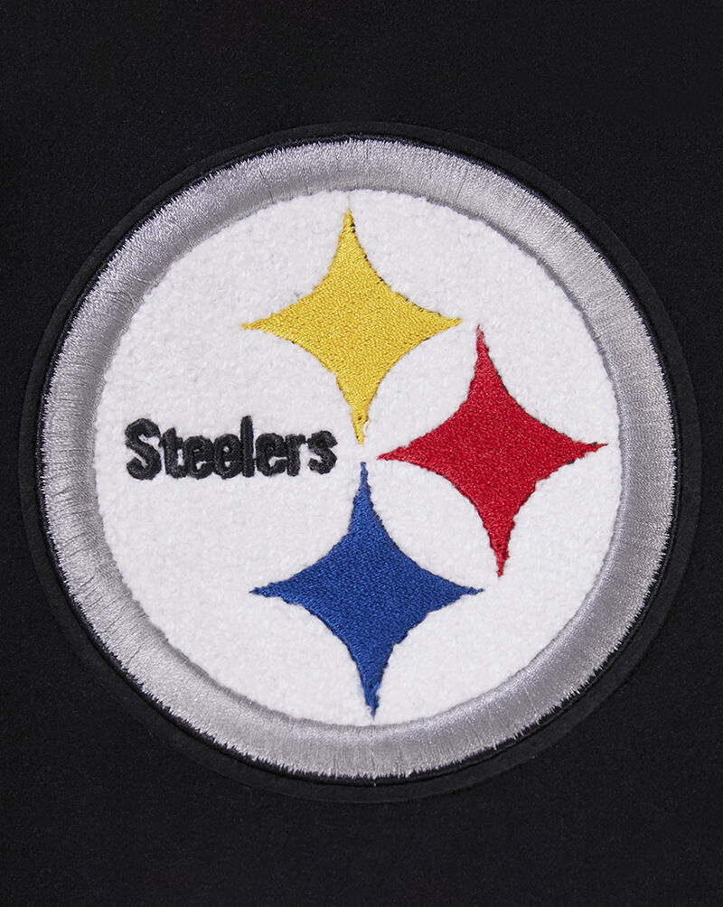 PRO STANDARD Pittsburgh Steelers Classic Wool Varsity Jacket FPS6410182-BLW Black 2
