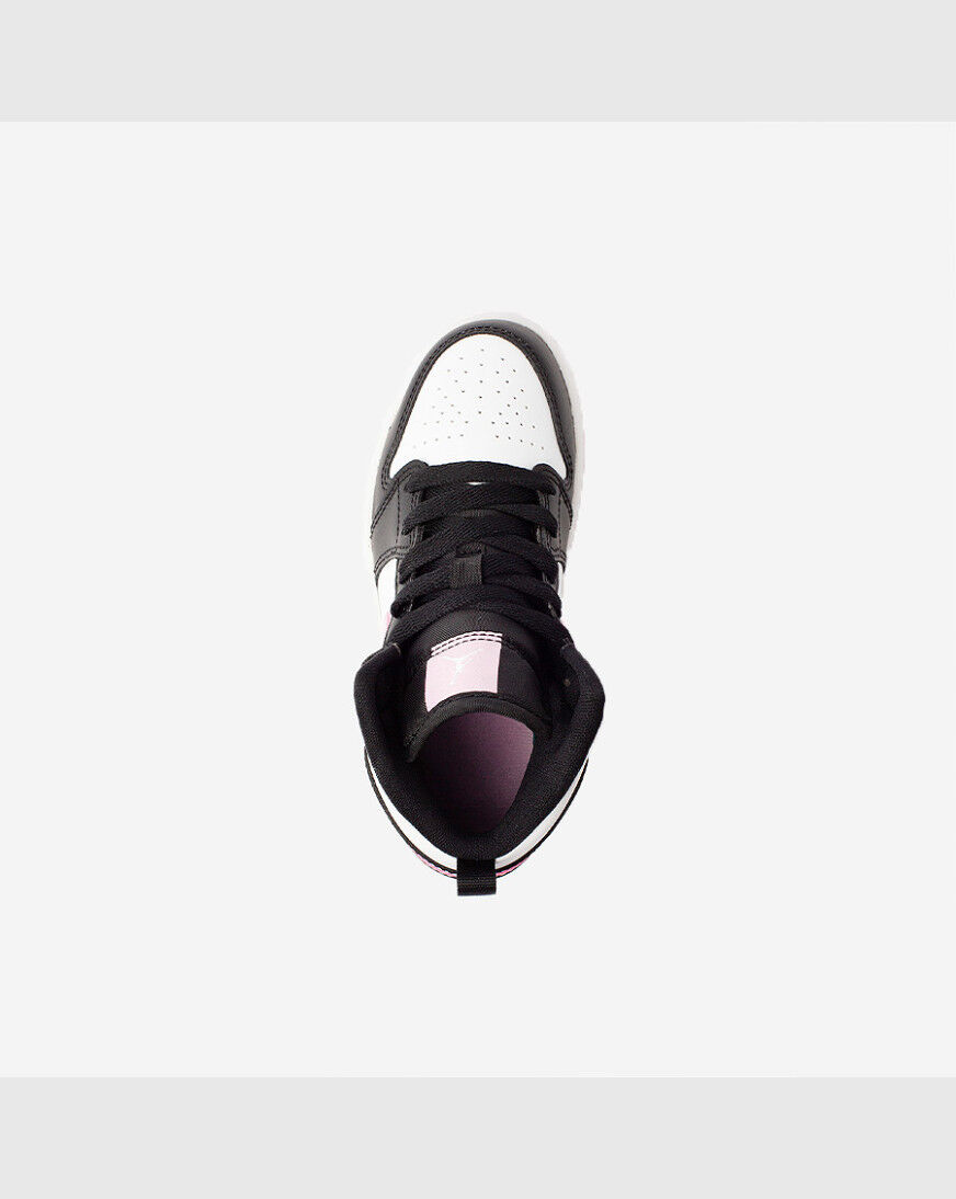jordan 1 mid white black light arctic pink snipes