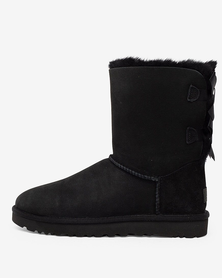 black uggs with white bows