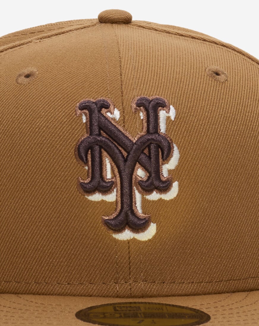 Shop New Era 59Fifty New York Mets Light Bronze Fitted Hat