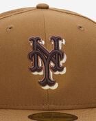New Era 59Fifty New York Mets Light Bronze Fitted Hat 70965908 Beige 2