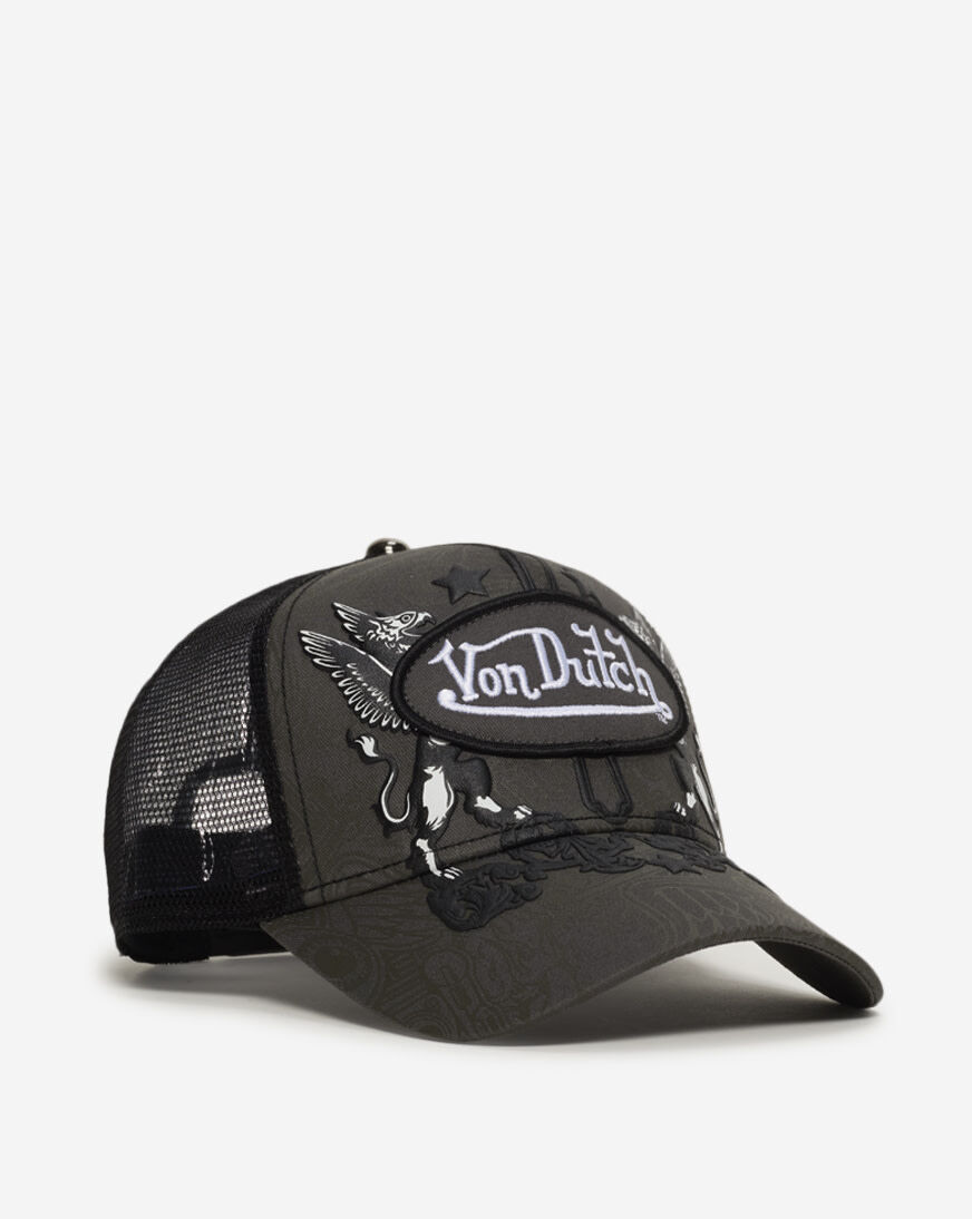 Shop Von Dutch Crown Trucker Hat VDHH0075-GREY grey | SNIPES USA