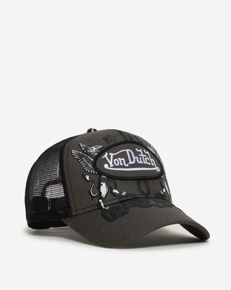 Von Dutch Crown Trucker Hat VDHH0075-GREY Grey 1