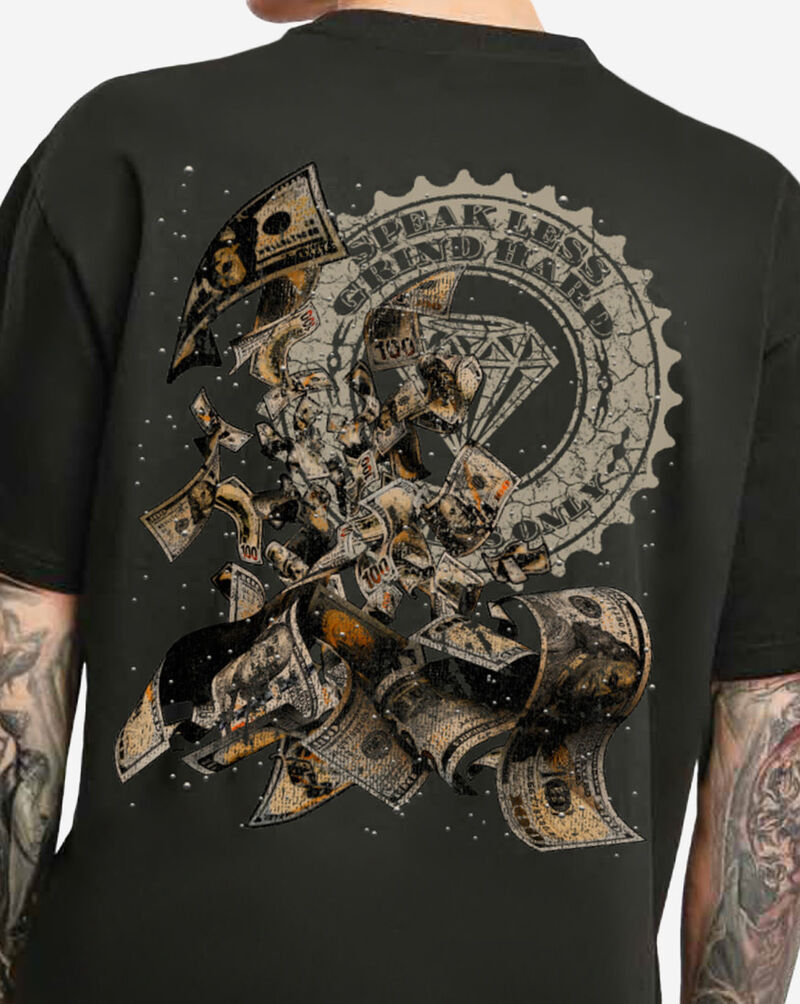 Mister Tee Speak Less Grind hard Hands Tee MTUS591-2-00007 Black 4