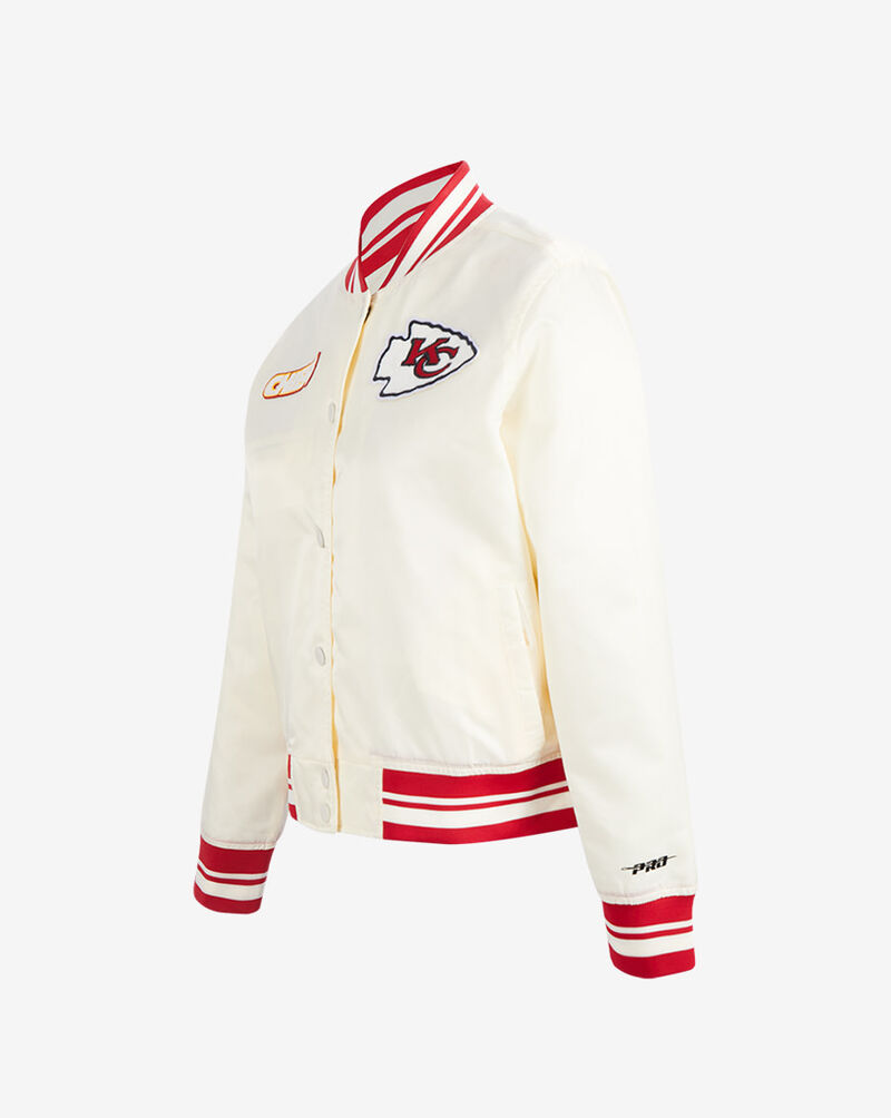 PRO STANDARD Kansas City Chiefs Retro Classic Rib Satin Jacket FKCU410242-ERD cream 3