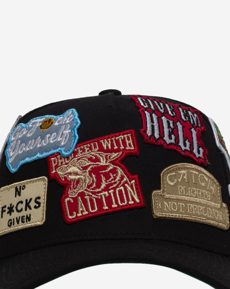 Field Grade Patchwork Logo Wool Trucker Hat 1005963 Black 2