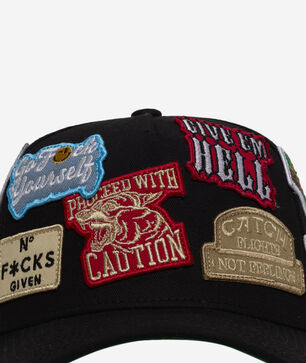 Patchwork Logo Wool Trucker Hat