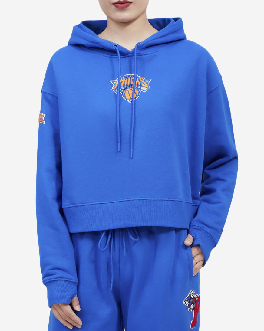 Shop PRO STANDARD New York Knicks Classic Cropped Pullover Hoodie
