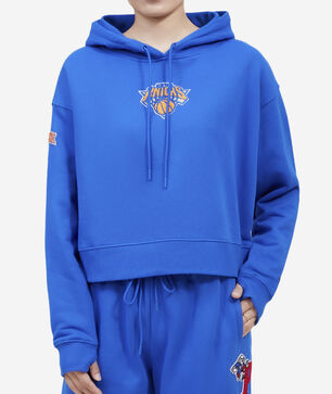 New York Knicks Classic Cropped Pullover Hoodie