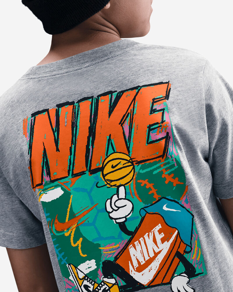 Nike Big Kids' Back Hit Shoebox Graphic Tee HV5212-063 Grey 3