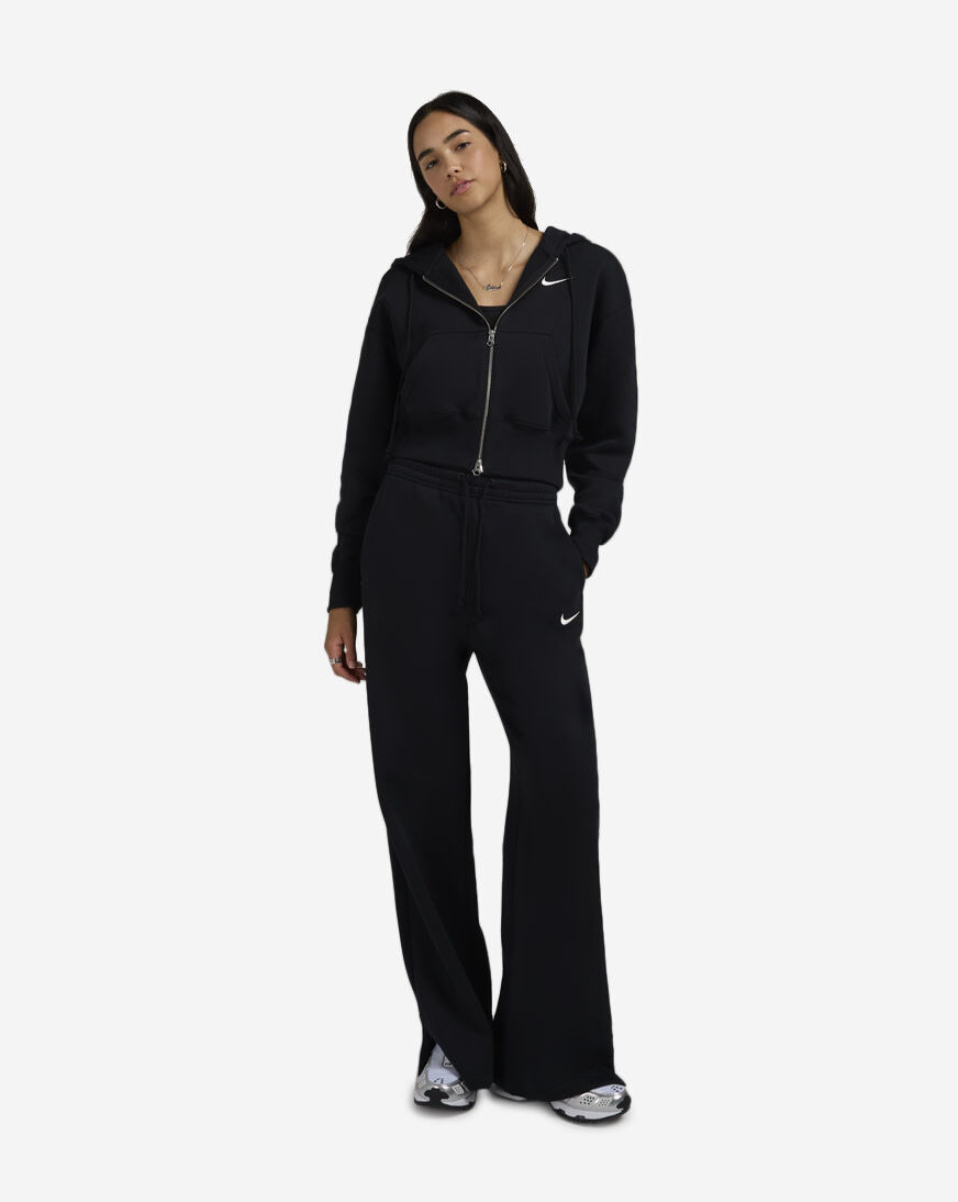Shop Nike NSW Phoenix Fleece Wide-Leg Sweatpants IH1011-010 black