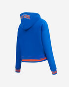 New York Knicks Mash Up Rib  Fleece Cropped Pullover Hoodie