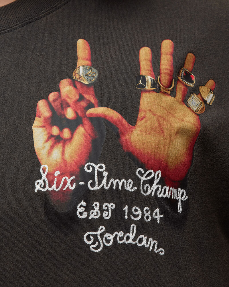 Jordan 6 Rings Left Chest Graphic T-Shirt HM7275-045 Black 3