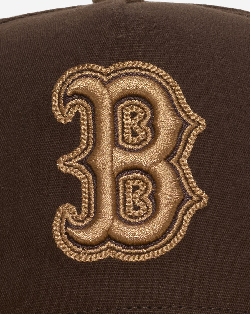 Mitchell  Ness Boston Red Sox Pro Pinch Lux Chain Snapback Hat HP18073-BRSBRTN Brown 2